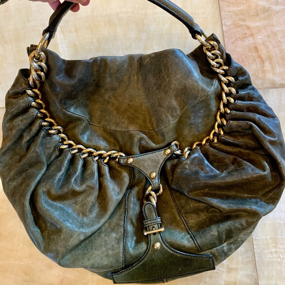 Loyd Marish green leather handbag